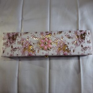 Pink Flower Pattern Chain Box